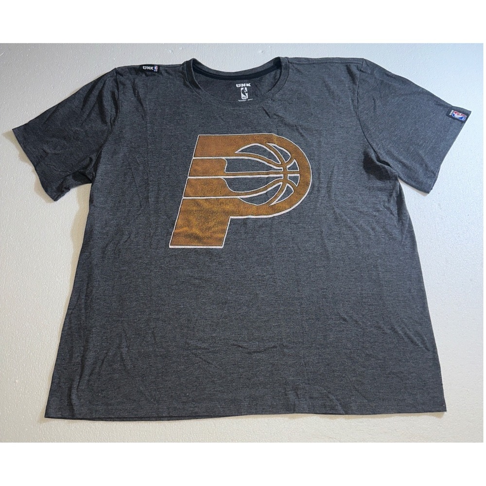 UNK Indiana Pacers NBA T-Shirt Mens 2XL Heather Gray Short Sleeve Graphic Tee